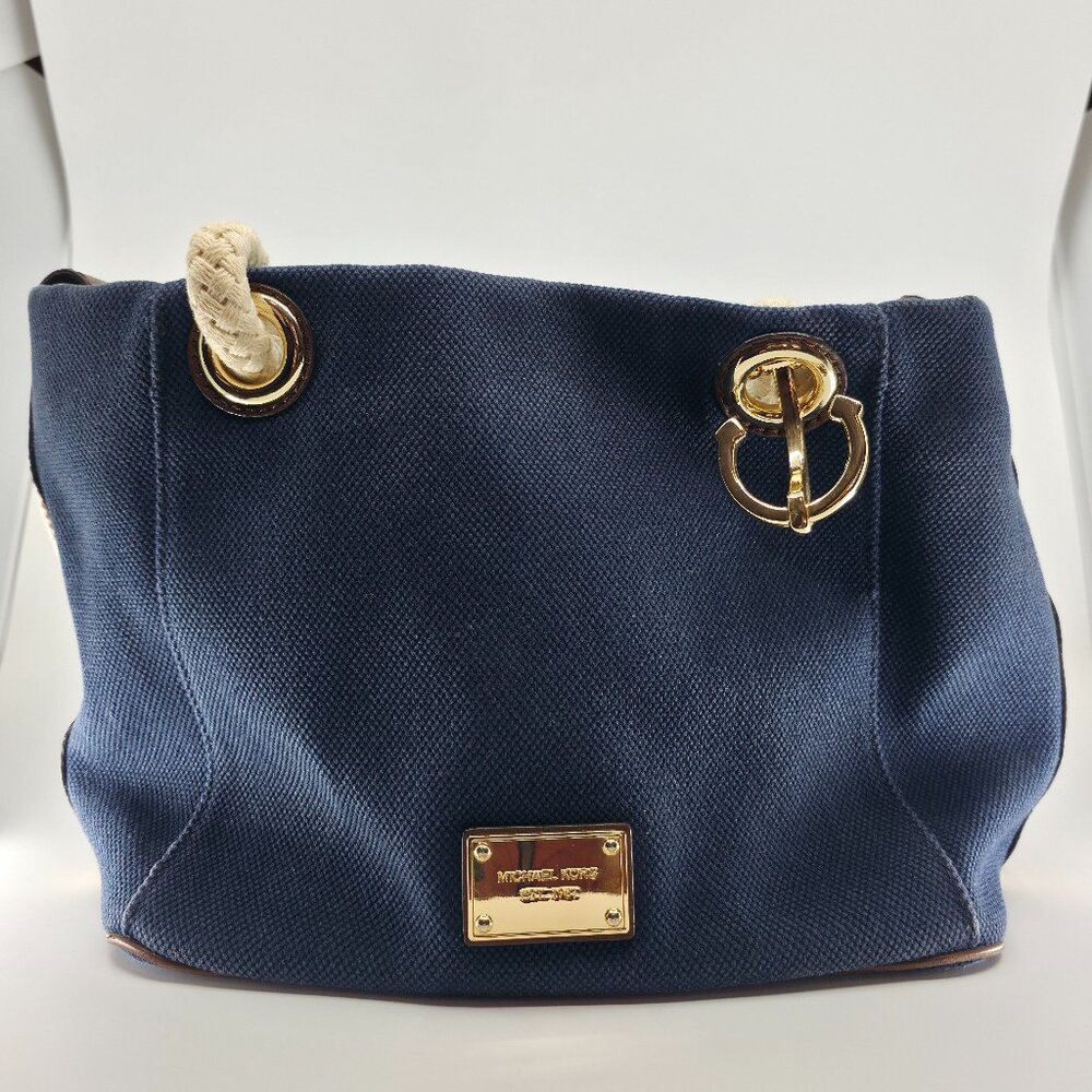 ⚓ Michael Kors Marina Navy Canvas & Braided Rope ⚓ - Picture 5 of 15